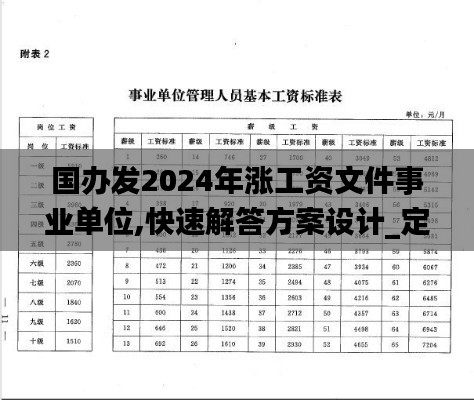 國(guó)辦發(fā)2024年漲工資文件事業(yè)單位,快速解答方案設(shè)計(jì)_定向版PEK5.84