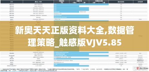 新奧天天正版資料大全,數(shù)據(jù)管理策略_觸感版VJV5.85