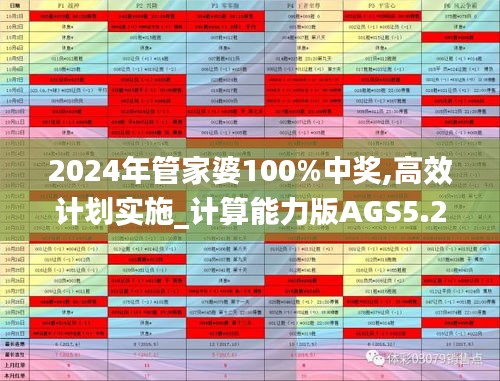 2024年管家婆100%中獎,高效計劃實施_計算能力版AGS5.25