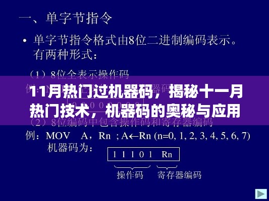 揭秘十一月熱門機(jī)器碼技術(shù)，應(yīng)用與奧秘探究