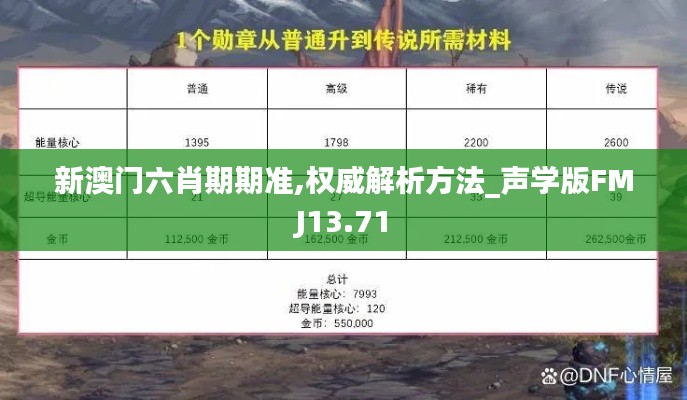 新澳門六肖期期準,權威解析方法_聲學版FMJ13.71