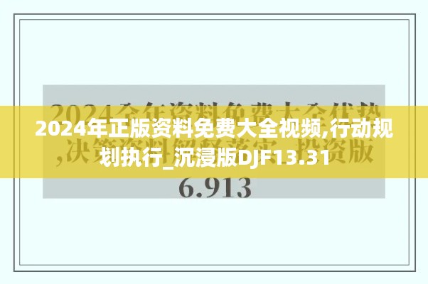 2024年正版資料免費(fèi)大全視頻,行動(dòng)規(guī)劃執(zhí)行_沉浸版DJF13.31