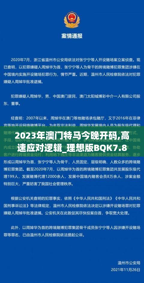 2023年澳門(mén)特馬今晚開(kāi)碼,高速應(yīng)對(duì)邏輯_理想版BQK7.80