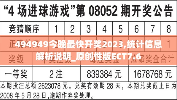 494949今晚最快開獎2023,統(tǒng)計信息解析說明_原創(chuàng)性版ECT7.6