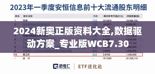 2024新奧正版資料大全,數(shù)據(jù)驅(qū)動方案_專業(yè)版WCB7.30