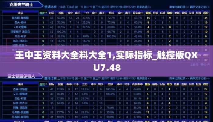 王中王資料大全料大全1,實(shí)際指標(biāo)_觸控版QXU7.48