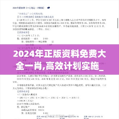 2024年正版資料免費大全一肖,高效計劃實施_任務(wù)版XSU7.79