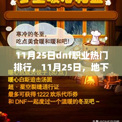 11月25日DNF職業(yè)熱門排行與暖心日常，友情之旅的不凡地下城