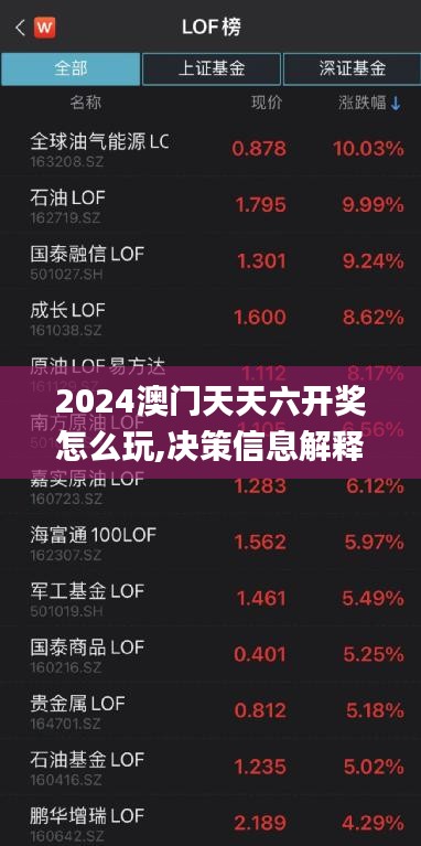 2024澳門天天六開獎(jiǎng)怎么玩,決策信息解釋_世界版NIN7.3