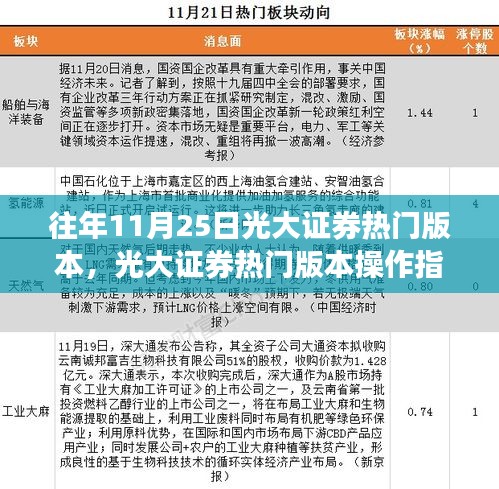 光大證券熱門版本操作指南，輕松完成投資任務(wù)（適合初學(xué)者與進(jìn)階用戶）