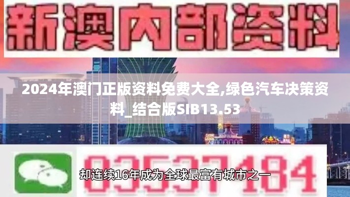 2024年澳門正版資料免費大全,綠色汽車決策資料_結(jié)合版SIB13.53