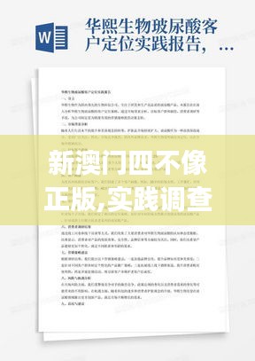 新澳門四不像正版,實(shí)踐調(diào)查說明_智慧版GAN13.36