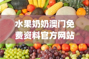 水果奶奶澳門免費資料官方網(wǎng)站,全盤細明說明_模塊版WDL13.82