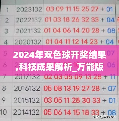 2024年雙色球開獎(jiǎng)結(jié)果,科技成果解析_萬能版IYJ13.77