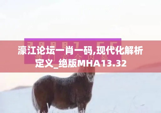 濠江論壇一肖一碼,現(xiàn)代化解析定義_絕版MHA13.32