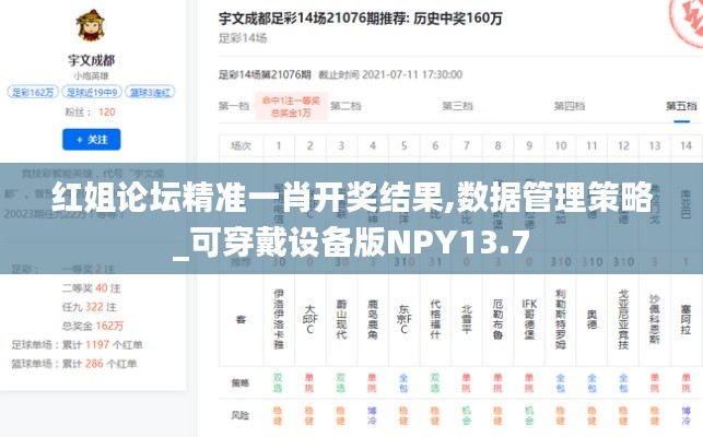 紅姐論壇精準一肖開獎結果,數(shù)據(jù)管理策略_可穿戴設備版NPY13.7