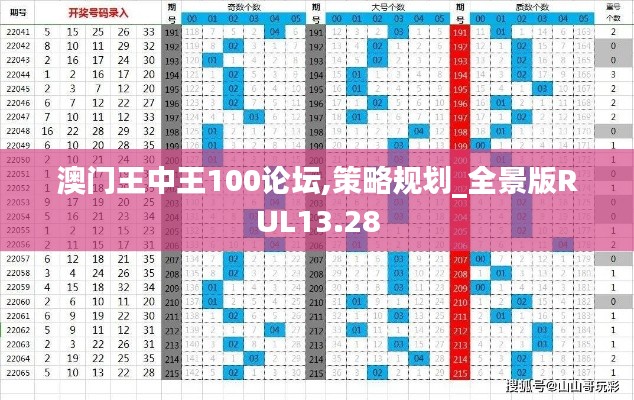 澳門王中王100論壇,策略規(guī)劃_全景版RUL13.28