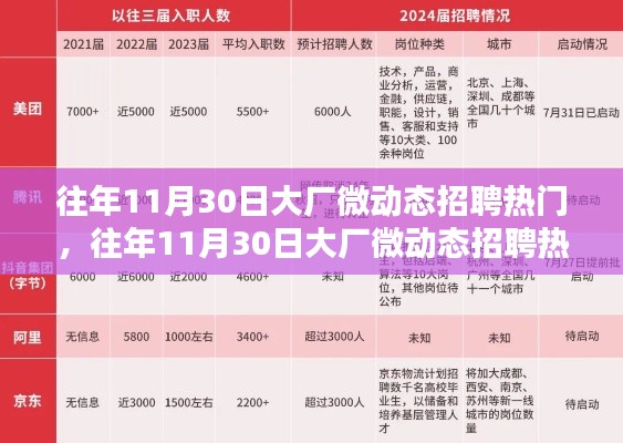 往年11月30日大廠微動態(tài)招聘熱門概覽與解析