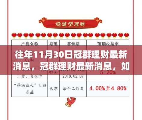 冠群理財最新動態(tài)解析，輕松獲取資訊，做出明智決策（初學(xué)者與進(jìn)階用戶指南）