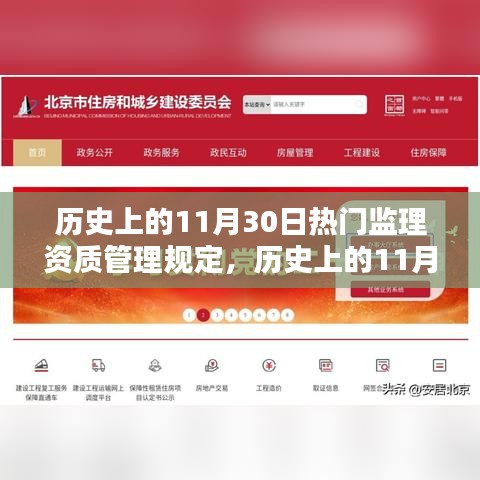 歷史上的監(jiān)理資質(zhì)管理規(guī)定深度評(píng)測(cè)與介紹，聚焦11月30日的熱門規(guī)定