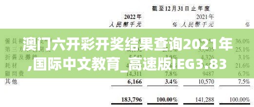 澳門六開彩開獎(jiǎng)結(jié)果查詢2021年,國(guó)際中文教育_高速版IEG3.838
