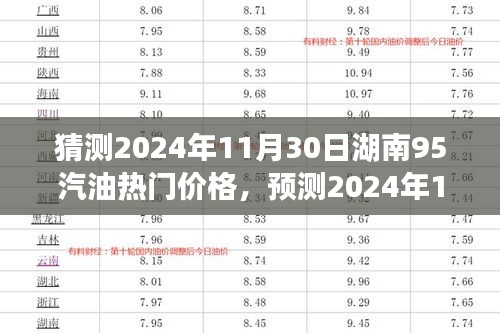 2024年11月30日湖南市場95號汽油熱門價格預(yù)測及分析