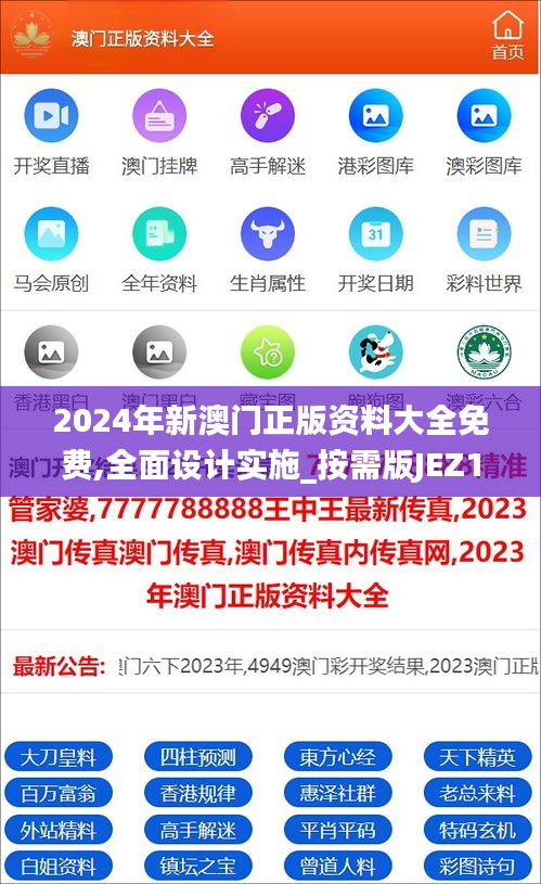 2024年新澳門正版資料大全免費(fèi),全面設(shè)計(jì)實(shí)施_按需版JEZ18.314