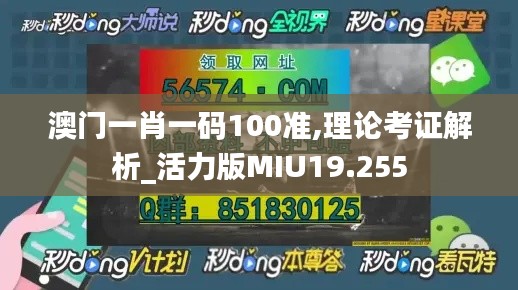 澳門一肖一碼100準(zhǔn),理論考證解析_活力版MIU19.255