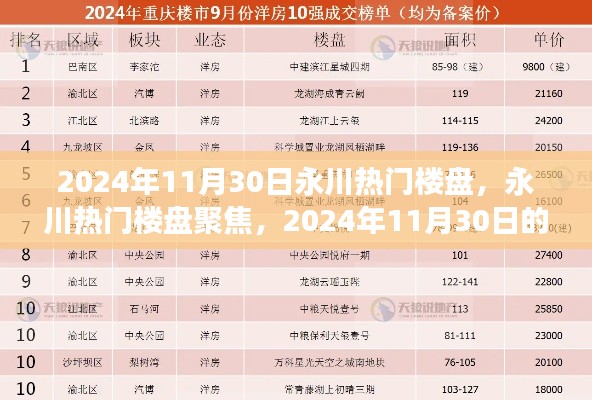 2024年11月30日永川熱門樓盤深度洞察，樓市聚焦與觀點碰撞