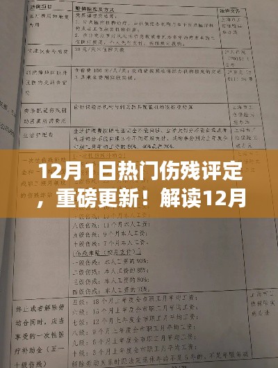 解讀最新傷殘?jiān)u定標(biāo)準(zhǔn)，小紅書熱門更新，12月1日傷殘?jiān)u定重磅更新！