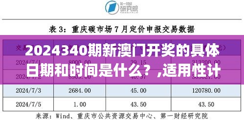 2024340期新澳門開獎的具體日期和時間是什么？,適用性計劃解讀_Premium18.241-9