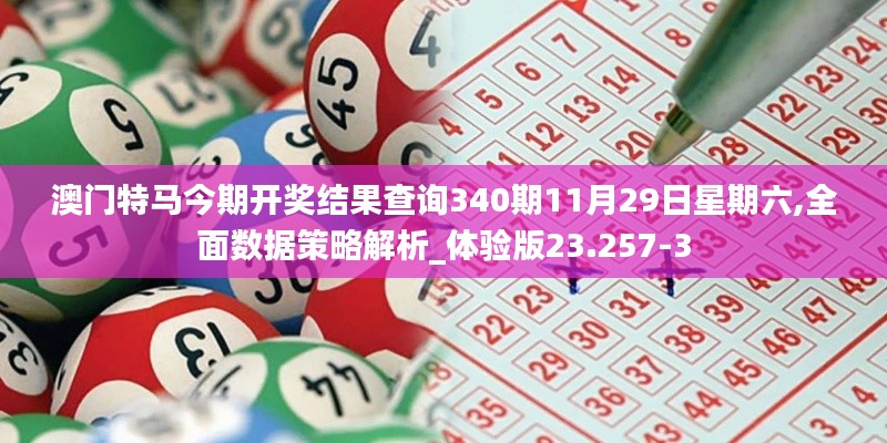 澳門特馬今期開獎(jiǎng)結(jié)果查詢340期11月29日星期六,全面數(shù)據(jù)策略解析_體驗(yàn)版23.257-3