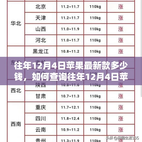 往年12月4日蘋果最新款價格解析及查詢指南