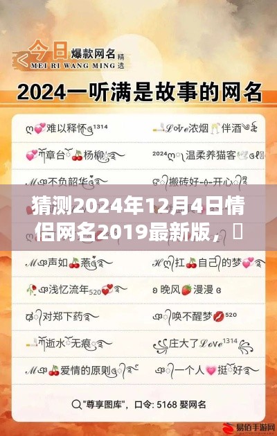 2024情侶網(wǎng)名前瞻，締造未來浪漫，最新版生成器預(yù)測