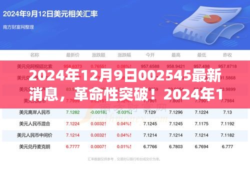 革命性突破！最新科技產品引領未來生活觸手可及——2024年12月9日002545最新消息揭秘