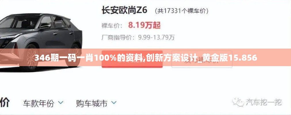 346期一碼一肖100%的資料,創(chuàng)新方案設(shè)計_黃金版15.856