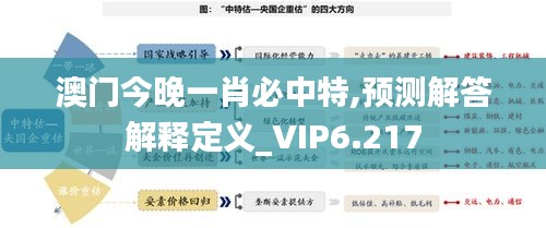 澳門今晚一肖必中特,預測解答解釋定義_VIP6.217