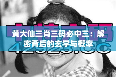 黃大仙三肖三碼必中三：解密背后的玄學(xué)與概率