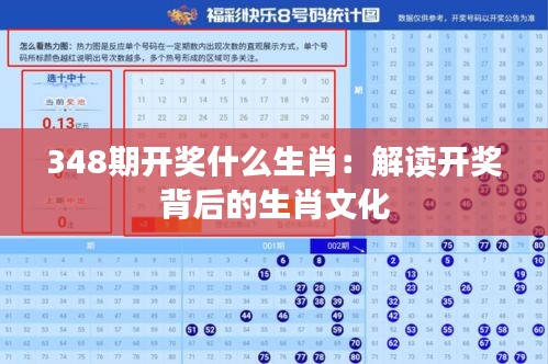 348期開獎什么生肖：解讀開獎背后的生肖文化