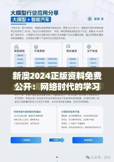 新澳2024正版資料免費(fèi)公開：網(wǎng)絡(luò)時代的學(xué)習(xí)革命