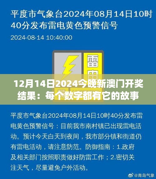 12月14日2024今晚新澳門開獎(jiǎng)結(jié)果：每個(gè)數(shù)字都有它的故事，新澳門開獎(jiǎng)夜，幸運(yùn)屬于誰？
