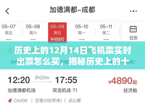 揭秘歷史中的十二月十四日，飛機票實時出票攻略與購買指南