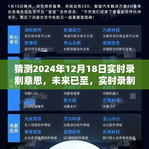 未來已至，智能錄制革新體驗——實時錄制新紀元展望至2024年猜想