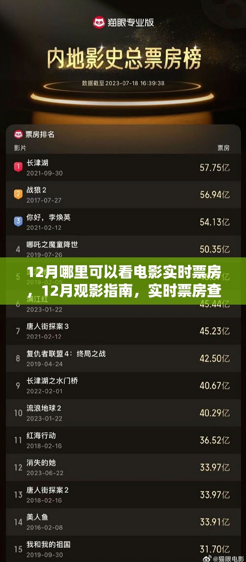 12月觀影指南，實時票房查詢?nèi)ヂ耘c電影熱門推薦
