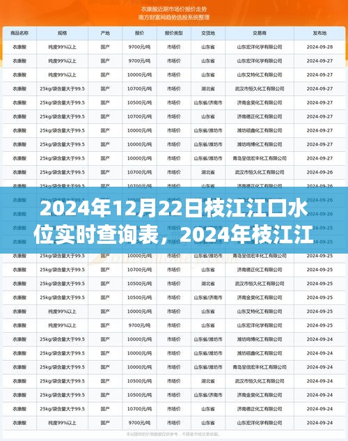 2024年枝江江口水位實(shí)時(shí)動(dòng)態(tài)查詢表，洞悉水位變化，預(yù)測(cè)未來趨勢(shì)