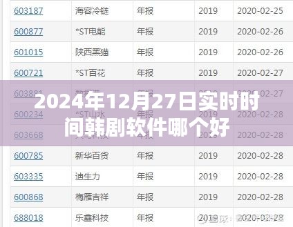 韓劇軟件推薦，實時更新，優(yōu)質(zhì)體驗