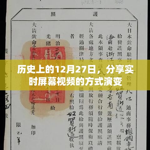 歷史上的12月27日，屏幕視頻分享方式的演變