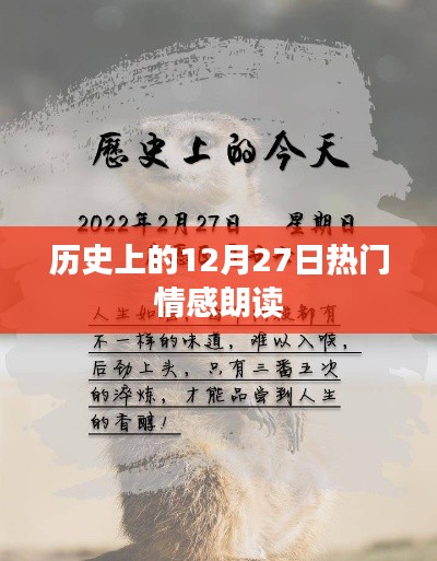歷史上的情感朗讀盛宴，12月27日的情感之聲