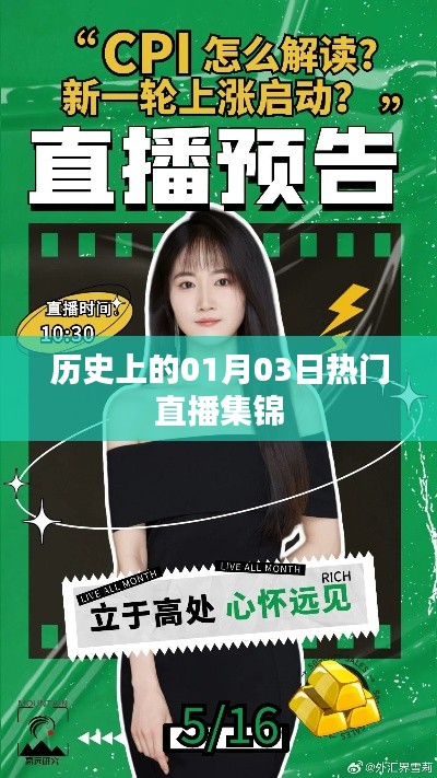 歷史上的熱門直播集錦，一月三日精彩回顧