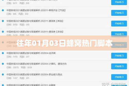 蜂窩熱門腳本揭秘，歷年01月03日的秘密回顧